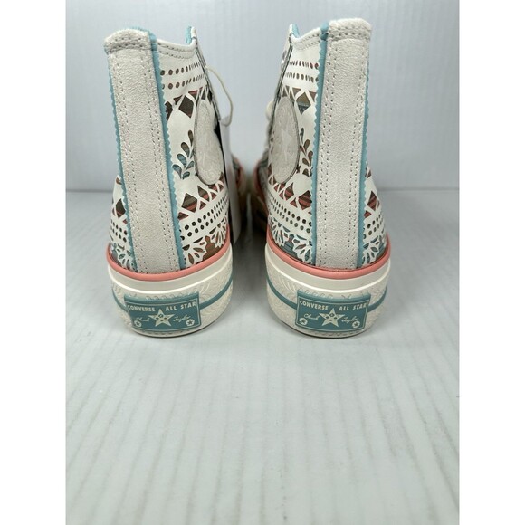 Size 7 Women Converse Chuck Taylor Day Of The Dead Cream White Blue A12439C - Picture 5 of 8